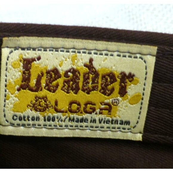 Brown Distressed Military Style Cap W/ Green Rhinestone Cross Embroidery Leader - Picture 6 of 7